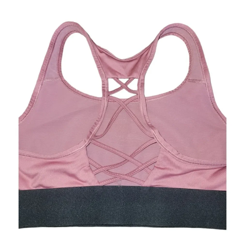 Victorias Secret Sport Player Racerback Wireless Unlined Sports Bra Rose Pink S